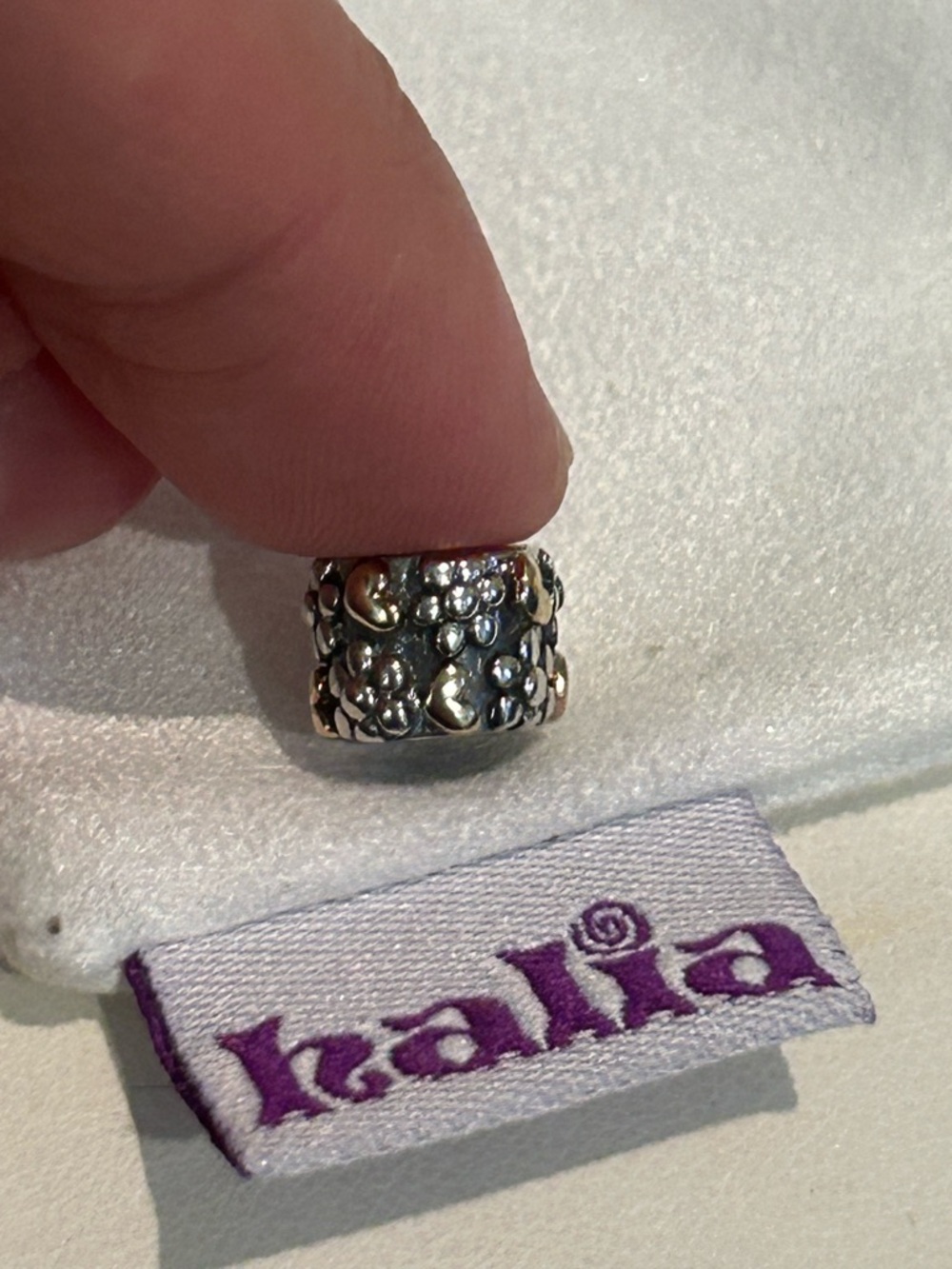 Halia Gold/Sterling “First Love” Heart Charm
